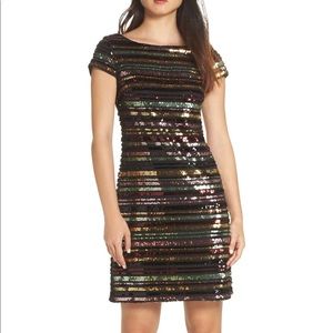 Vince Camuto sequin stripe dress